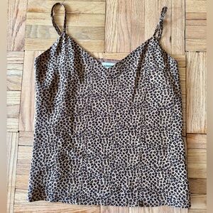 L’AGENCE Leopard Print Silk Cami